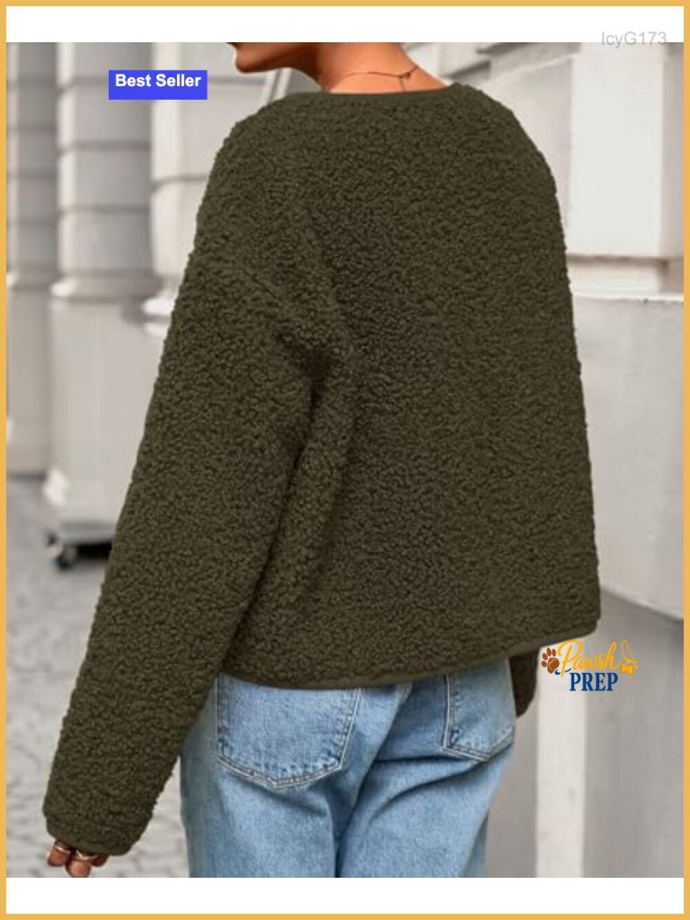 Faux Fur Cropped Jacket Women Fleece Sherpa Winter Coat Long Sleeve - Picture 3 of 6